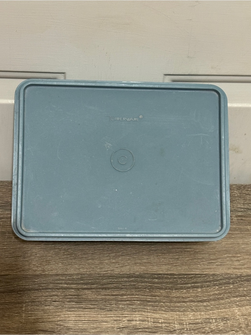 Vtg Tupperware Tuppercraft blue stow n go storage box & tray, 1579-5